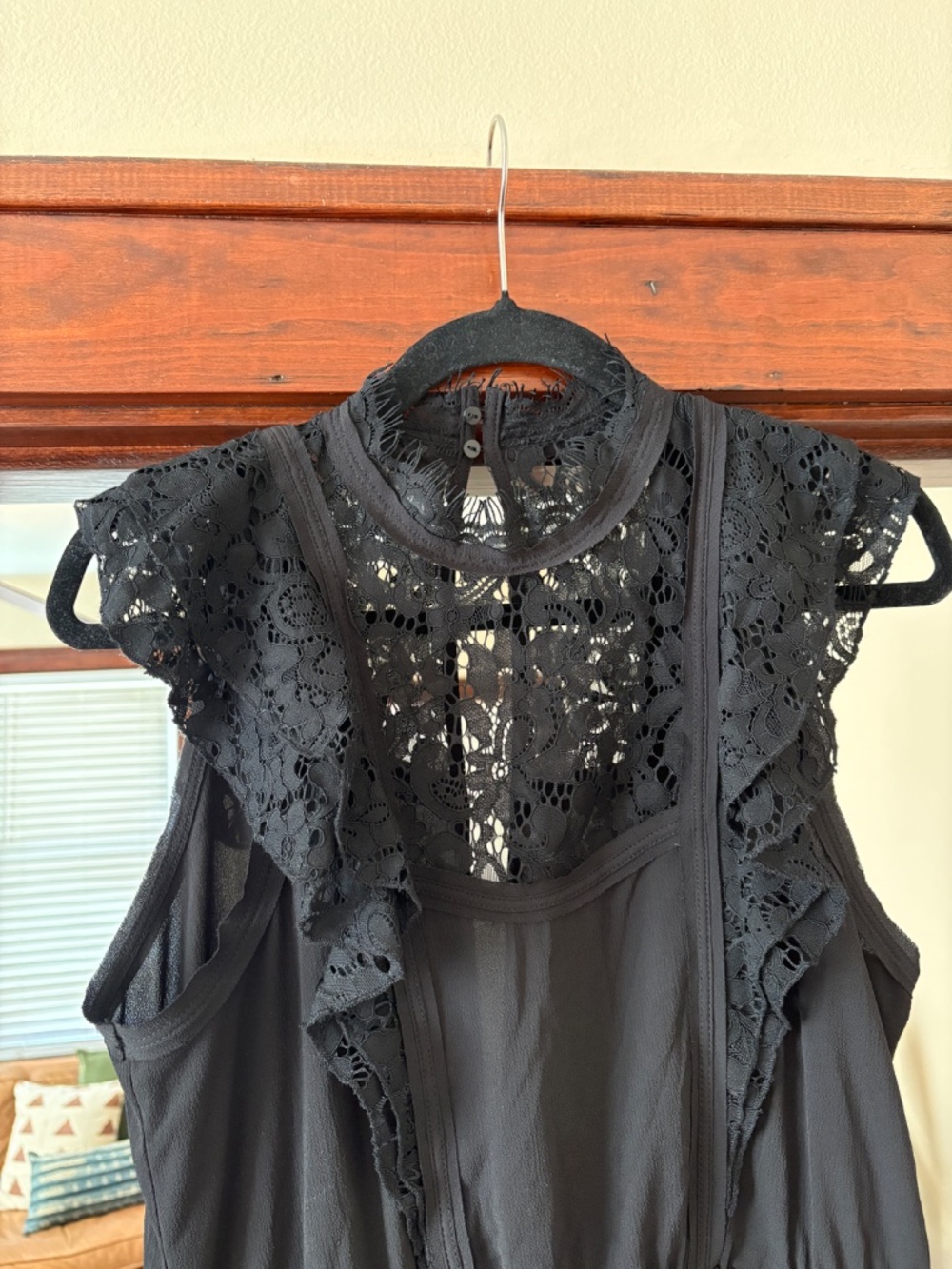 NWT H&M Black Lace Ruffle Dress | Size 2 - Picture 2 of 7